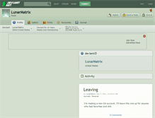 Tablet Screenshot of lunarmatrix.deviantart.com