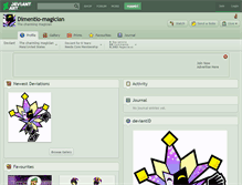 Tablet Screenshot of dimentio-magician.deviantart.com