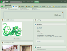 Tablet Screenshot of geekink.deviantart.com