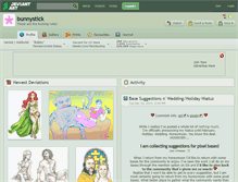 Tablet Screenshot of bunnystick.deviantart.com