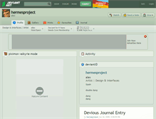 Tablet Screenshot of hermesproject.deviantart.com