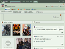 Tablet Screenshot of hau.deviantart.com