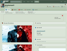 Tablet Screenshot of phantomzer0.deviantart.com