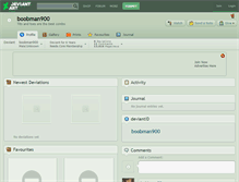 Tablet Screenshot of boobman900.deviantart.com