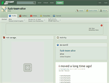 Tablet Screenshot of fuck-team-alice.deviantart.com