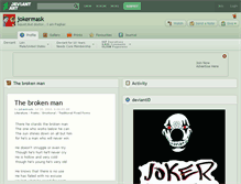 Tablet Screenshot of jokermask.deviantart.com