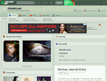 Tablet Screenshot of alicemclean.deviantart.com