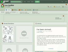 Tablet Screenshot of iron-goldfish.deviantart.com