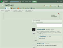 Tablet Screenshot of captainraptor.deviantart.com