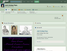 Tablet Screenshot of josh-groban-fans.deviantart.com
