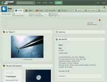 Tablet Screenshot of ben.deviantart.com