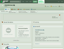 Tablet Screenshot of monsterous-pig.deviantart.com