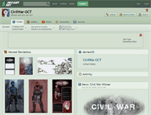 Tablet Screenshot of civilwar-oct.deviantart.com