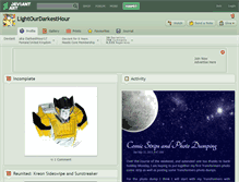 Tablet Screenshot of lightourdarkesthour.deviantart.com