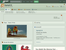 Tablet Screenshot of hawky515.deviantart.com