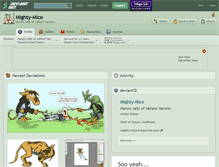 Tablet Screenshot of mighty-mice.deviantart.com