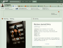 Tablet Screenshot of evilsp0rk.deviantart.com