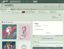 Tablet Screenshot of kyonehilbert.deviantart.com