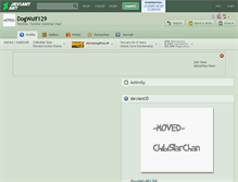 Tablet Screenshot of dogwolf129.deviantart.com