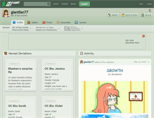 Tablet Screenshot of giantfan77.deviantart.com