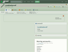 Tablet Screenshot of lunatheshewolf.deviantart.com