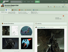 Tablet Screenshot of bronze-dragonrider.deviantart.com