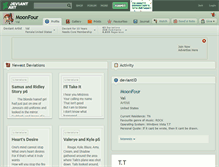 Tablet Screenshot of moonfour.deviantart.com
