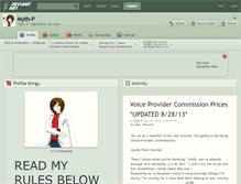 Tablet Screenshot of myth-p.deviantart.com