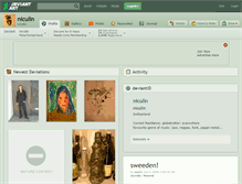Tablet Screenshot of niculin.deviantart.com