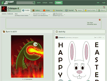 Tablet Screenshot of crimson-x.deviantart.com