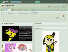 Tablet Screenshot of lilythepichu.deviantart.com
