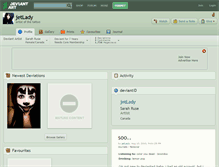 Tablet Screenshot of jetlady.deviantart.com