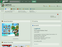 Tablet Screenshot of luigiworld.deviantart.com