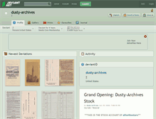 Tablet Screenshot of dusty-archives.deviantart.com