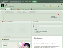 Tablet Screenshot of lutie.deviantart.com