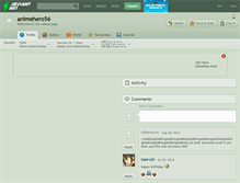 Tablet Screenshot of animehero56.deviantart.com