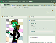 Tablet Screenshot of merbsclub.deviantart.com