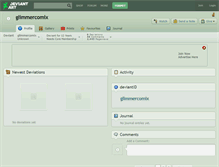 Tablet Screenshot of glimmercomix.deviantart.com