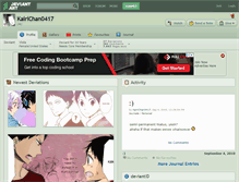 Tablet Screenshot of kairichan0417.deviantart.com