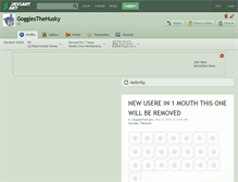 Tablet Screenshot of gogglesthehusky.deviantart.com