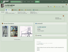 Tablet Screenshot of i-love-meow.deviantart.com