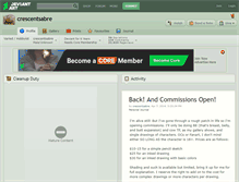 Tablet Screenshot of crescentsabre.deviantart.com