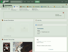 Tablet Screenshot of koresama.deviantart.com