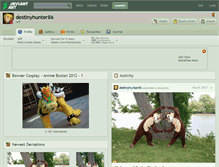 Tablet Screenshot of destinyhunter86.deviantart.com
