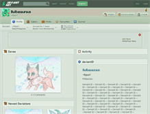 Tablet Screenshot of bulbasauraus.deviantart.com