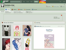 Tablet Screenshot of henteko-chan.deviantart.com