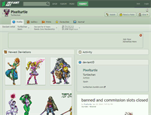 Tablet Screenshot of pixelturtle.deviantart.com