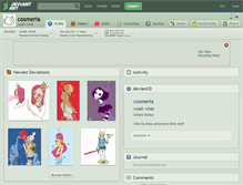Tablet Screenshot of cosmeria.deviantart.com