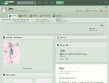 Tablet Screenshot of lieta.deviantart.com