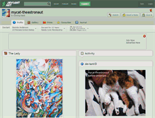 Tablet Screenshot of mycat-theastronaut.deviantart.com